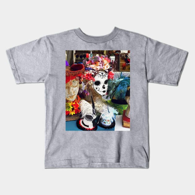 Day of the Dead Mask Kids T-Shirt by SusanSavad